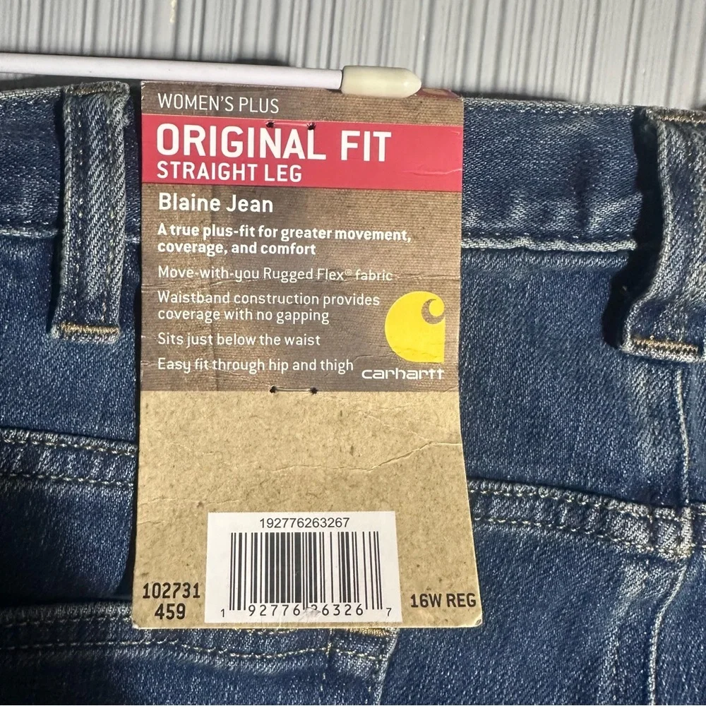 Carhartt NWT Original fit Straight leg Blaine jeans women’s 16W